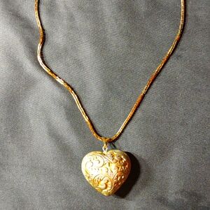 15" 3D 'Gothic' Metal Heart Choker Necklace